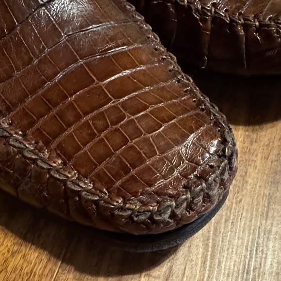 Mezlan Dark Brown Crocodile Leather Riley Loafers size 8 main image 5